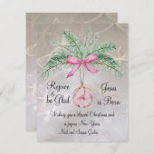 Verheug je en wees blij met platte kerst Kaart (Voorkant / Achterkant)