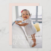 Verheug je en wees blij Modern Feestdagenkaart (Voorkant / Achterkant)