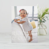 Verheug je en wees blij Modern Feestdagenkaart (Staand voorkant)