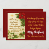 Verheug je met grote vreugde – een kerstzegen feestdagenkaart (Voorkant / Achterkant)