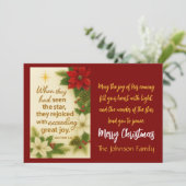 Verheug je met grote vreugde – een kerstzegen feestdagenkaart (Staand voorkant)