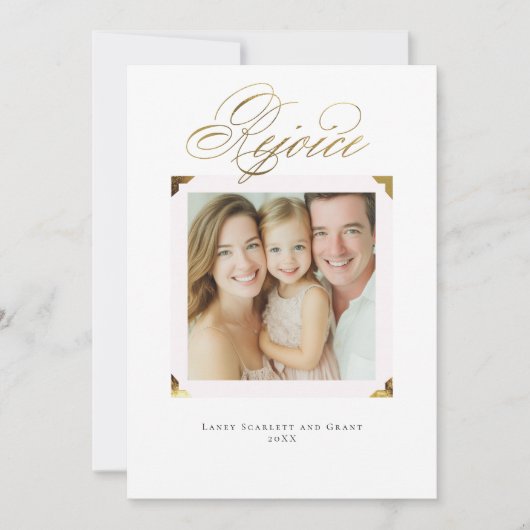 Verheug je op de Lijsten hoekjes Feestdagenkaart (Voorkant)