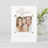 Verheug je op de Lijsten hoekjes Feestdagenkaart (Staand voorkant)