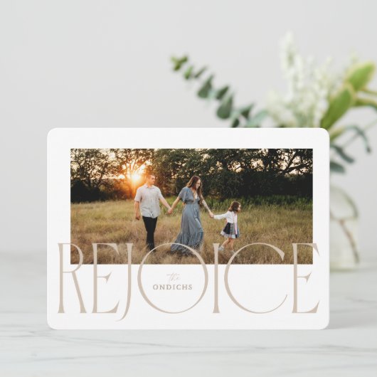 Verheug je over de kerst Kaart (Staand voorkant)