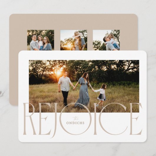 Verheug je over de kerst Kaart (Voorkant / Achterkant)