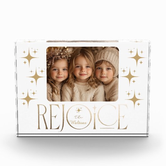 Verheug je over het kerstfotoblok fotoblokken (Voorkant)