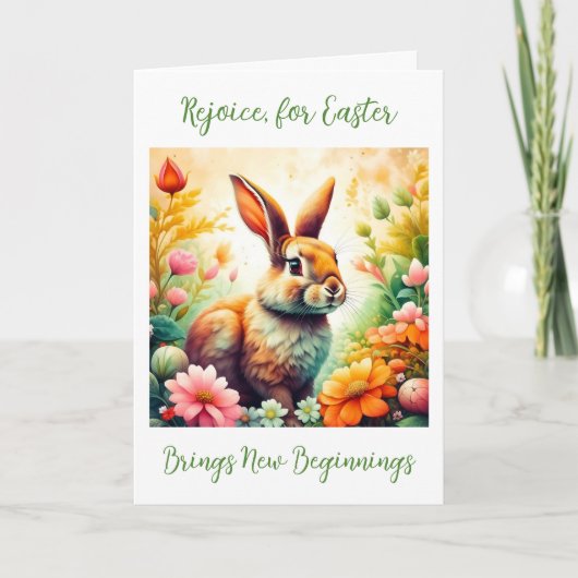 Verheug je over Pasen Brings Nieuw Begin Kaart (Voorkant)
