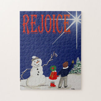 Verheug je! Puzzelplezier. Familiespel strategie. Legpuzzel