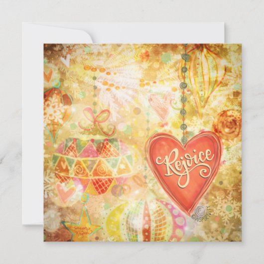 Verheug Kerst Ornamente Prachtige Inspiratie Feestdagenkaart (Voorkant)