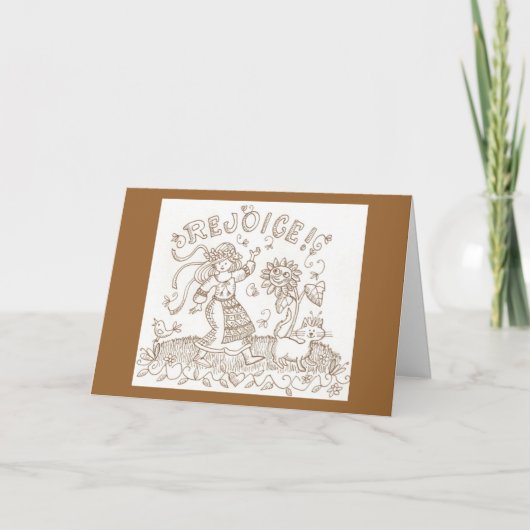 Verheug me de Groet van de Verjaardag Kaart (Voorkant)