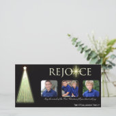 Verheug me - de Kaart van de Foto van Kerstmis (Staand voorkant)