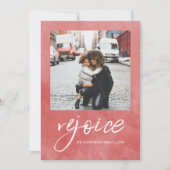 Verheug me en ben de Blije Foto van Kerstmis Feestdagenkaart (Voorkant)