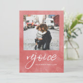 Verheug me en ben de Blije Foto van Kerstmis Feestdagenkaart (Staand voorkant)