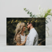 Verheug Modern Foto Vakantie Script Folie Feestdagenkaart (Staand Voorkant)