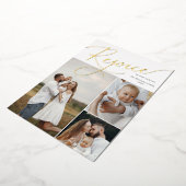 Verheug Script Fotocollage Folie Kerst Kaart (Gedraaid)