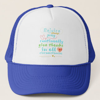 Verheug u altijd Christelijke Schriftuur Muurkunst Trucker Pet