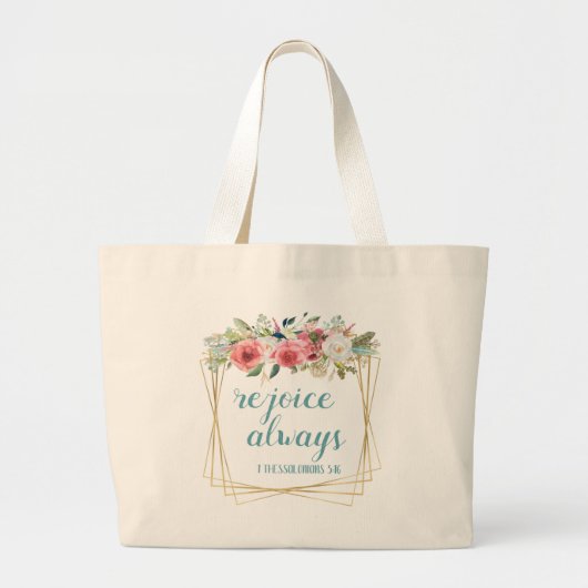 Verheug u altijd grote tote bag (Voorkant)