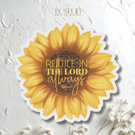Verheug u altijd in de Heer – Zonnebloem Sticker