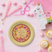 Verheug u en dank Krans van herfstloof Papieren Bordje (Feest)