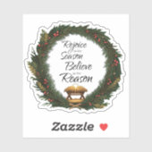 Verheug u en geloof in de geboorte sticker (Vel)