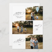 Verheug u en wees blij drie foto ontwerp feestdagenkaart (Voorkant / Achterkant)