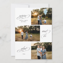 Verheug u en wees blij drie foto ontwerp