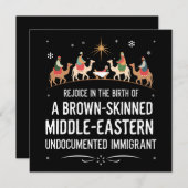 Verheug u in de geboorte van een bruine midden kaart (Voorkant / Achterkant)