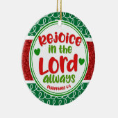 Verheug u in de Heer, altijd Filippenzen Keramisch Ornament (Rechts)