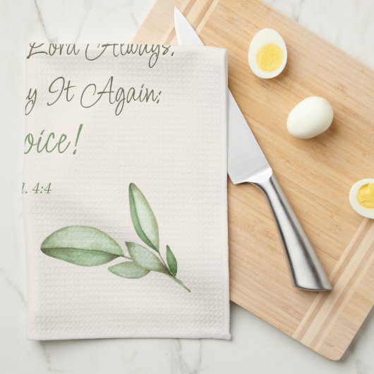 Verheug u in de Heere Inspirerend Geloofsgeschrift Theedoek (Quarter Fold)