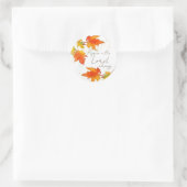 Verheug u in de Heere Schrift Thanksgiving Maple Ronde Sticker (Tas)