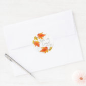 Verheug u in de Heere Schrift Thanksgiving Maple Ronde Sticker (Envelop)
