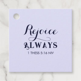 Verheug u in het Bijbelvers Christelijk blauw Bedankjes Labels