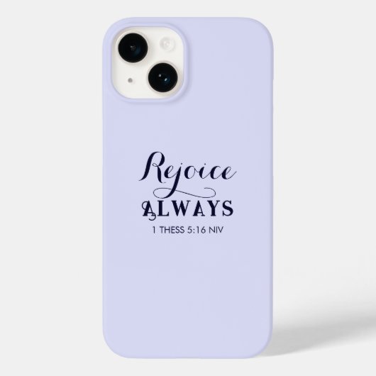 Verheug u in het Bijbelvers Christelijk blauw Case-Mate iPhone Case (Achterkant)