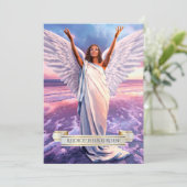 Verheug u! Jezus is verrezen. Religieuze Pasenkaar Feestdagenkaart (Staand voorkant)