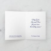 Verheug u Kerstmis Christelijk Religieus Feestdagen Kaart (Binnen)