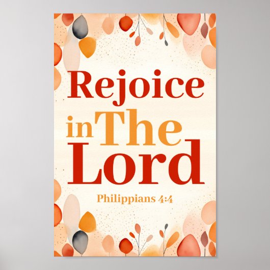 Verheug u op de Christelijke muurschildering van L Poster (Voorkant)