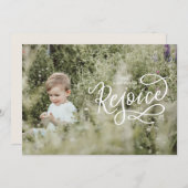 Verheug u op de witte belettering van het landscha feestdagenkaart (Voorkant / Achterkant)