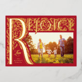 Verheug u op Filagreement Christelijk Folie Feestdagenkaart (Voorkant)