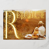 Verheug u op Filagreement Christelijke Volledige B Folie Feestdagenkaart (Voorkant)