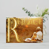 Verheug u op Filagreement Christelijke Volledige B Folie Feestdagenkaart (Staand Voorkant)