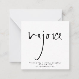 Verheug u op het elegante script Black White Chris Notitiekaartje