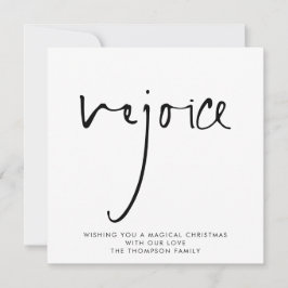 Verheug u op het elegante script Black White Chris Notitiekaartje