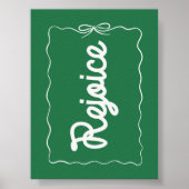 Verheug u op het Green Christmas Holiday Poster (Voorkant)