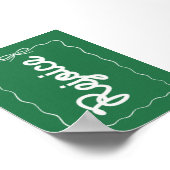 Verheug u op het Green Christmas Holiday Poster (Hoek)