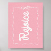 Verheug u op het Pink Christmas Holiday Poster (Voorkant)