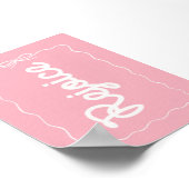 Verheug u op het Pink Christmas Holiday Poster (Hoek)