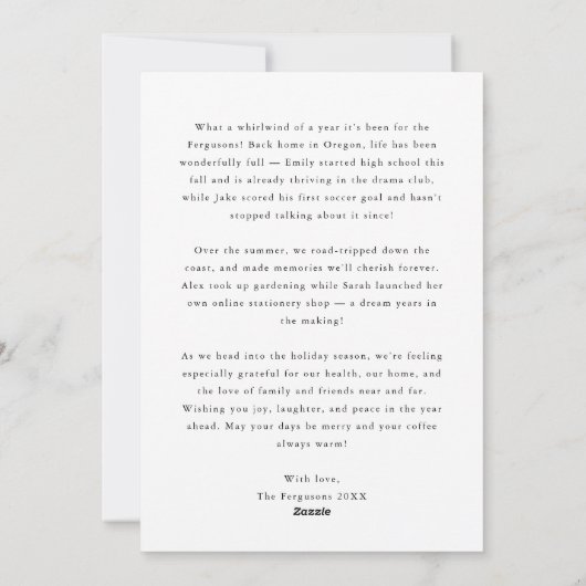 Verheug u op stijlvolle scriptoverlay 1-Photo Chri Feestdagenkaart (Achterkant)