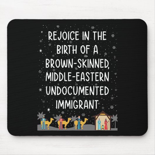 Verheug u over de geboorte van een bruin gevild Mi Muismat (Voorkant)