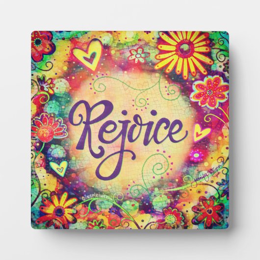 Verheug u over de  Inspirerend bloemencultuur Fotoplaat (Voorkant)