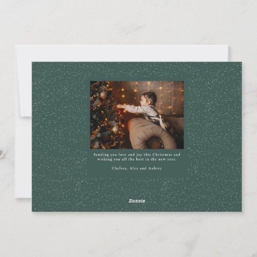 Verheug u over elegante handbeletterde religieuze  feestdagenkaart (Achterkant)